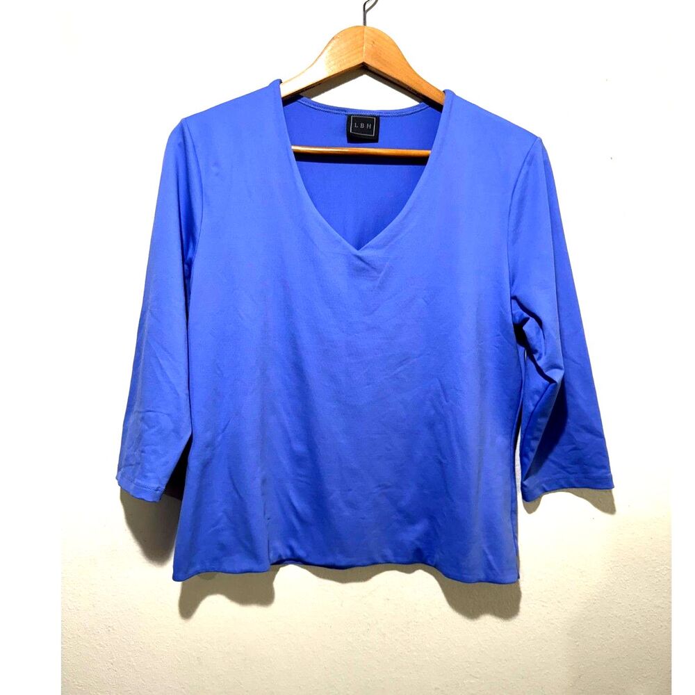 LBH top tshirt summer vacation casual comfy stretch super soft blue women XL
